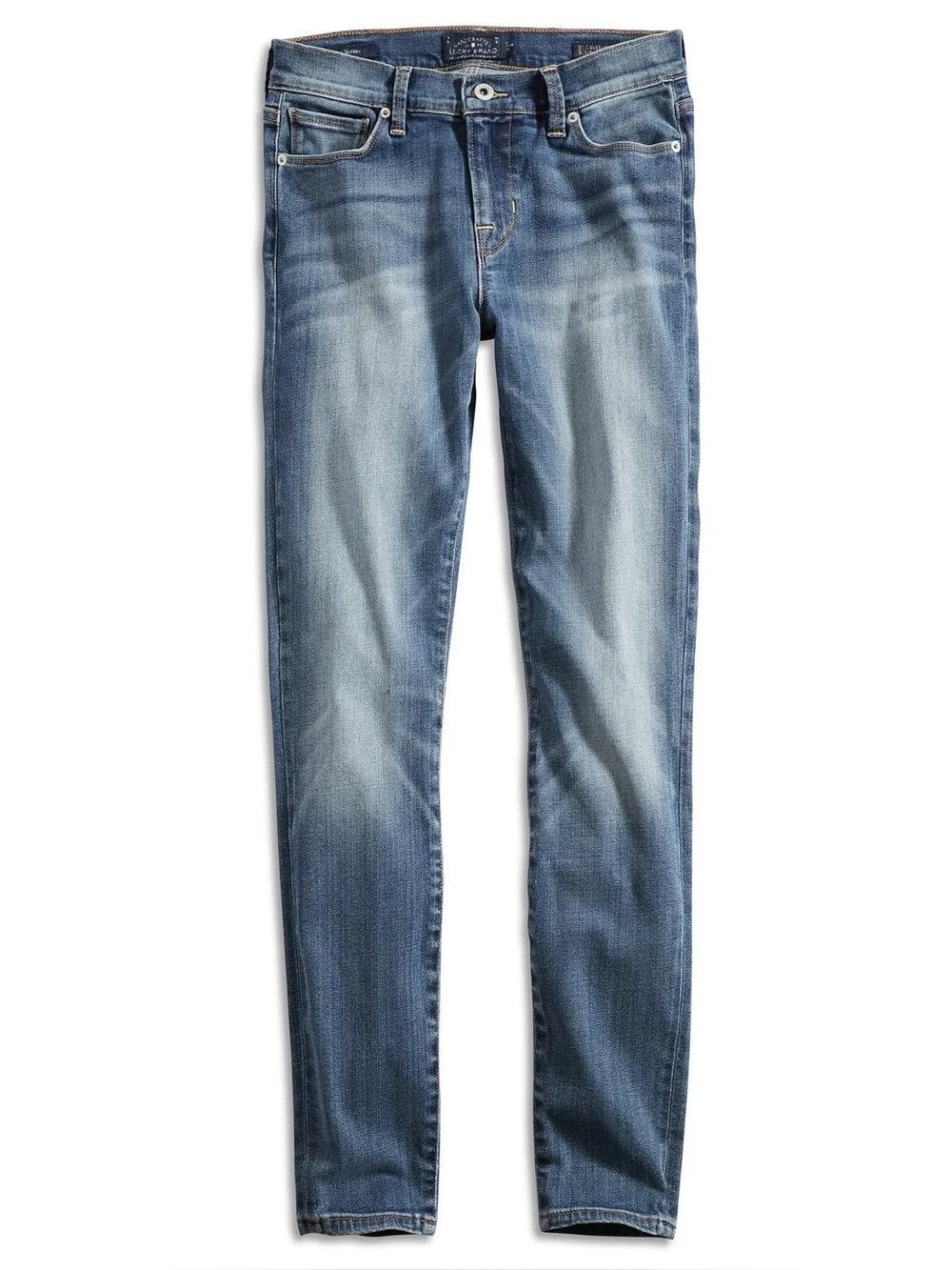 Lucky Brand Brooke Skinny Santa Rosa Faded Blue Jeans Size 10/30 Candiani Denim - Picture 5 of 13